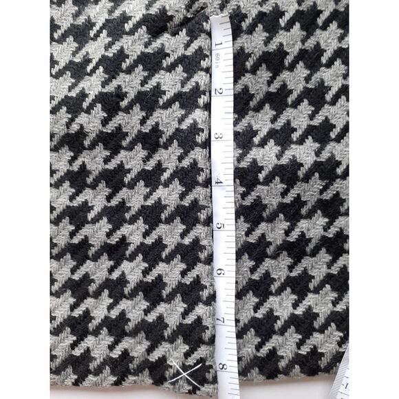 $275 DKNY Houndstooth Black Grey Womens Size 4 Tweed Wool Pencil Skirt NWT - Picture 10 of 15